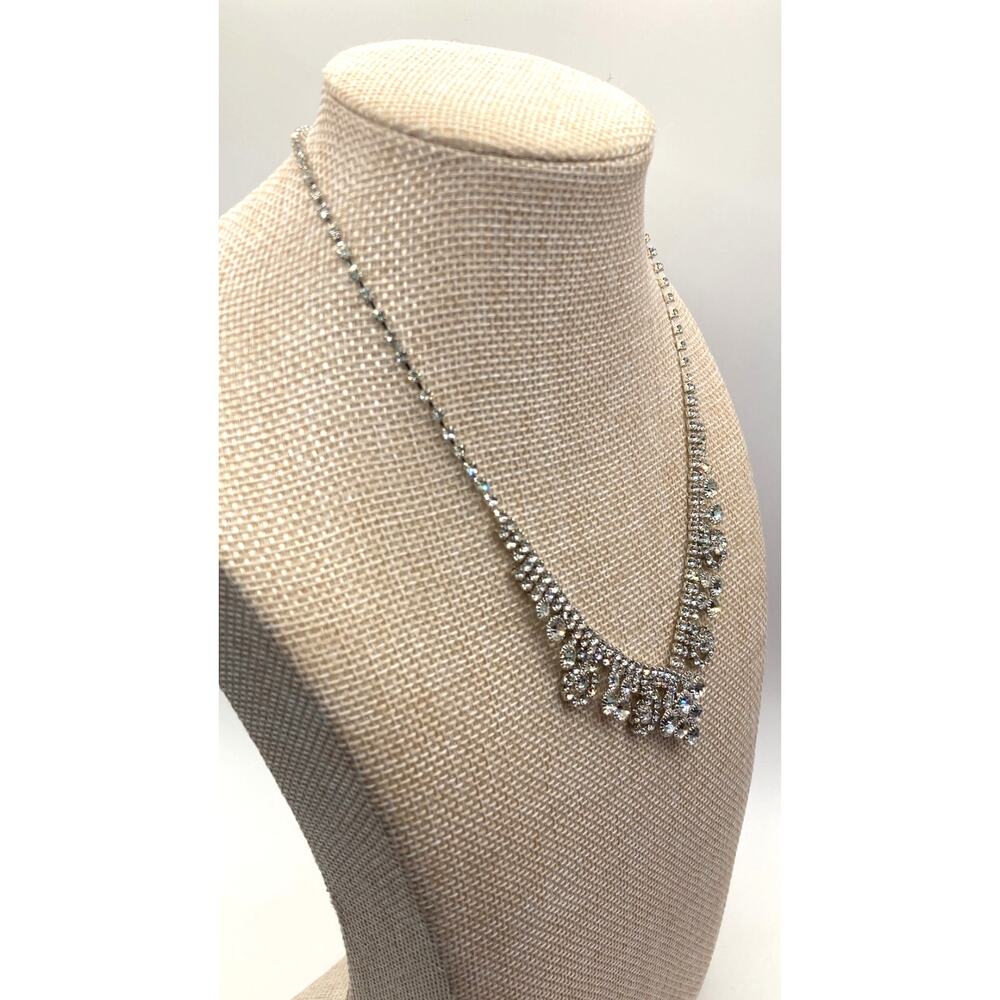 Elegant Sparkle Rhinestone 17" Statement Necklace Made with SWAROVSKI Elements
